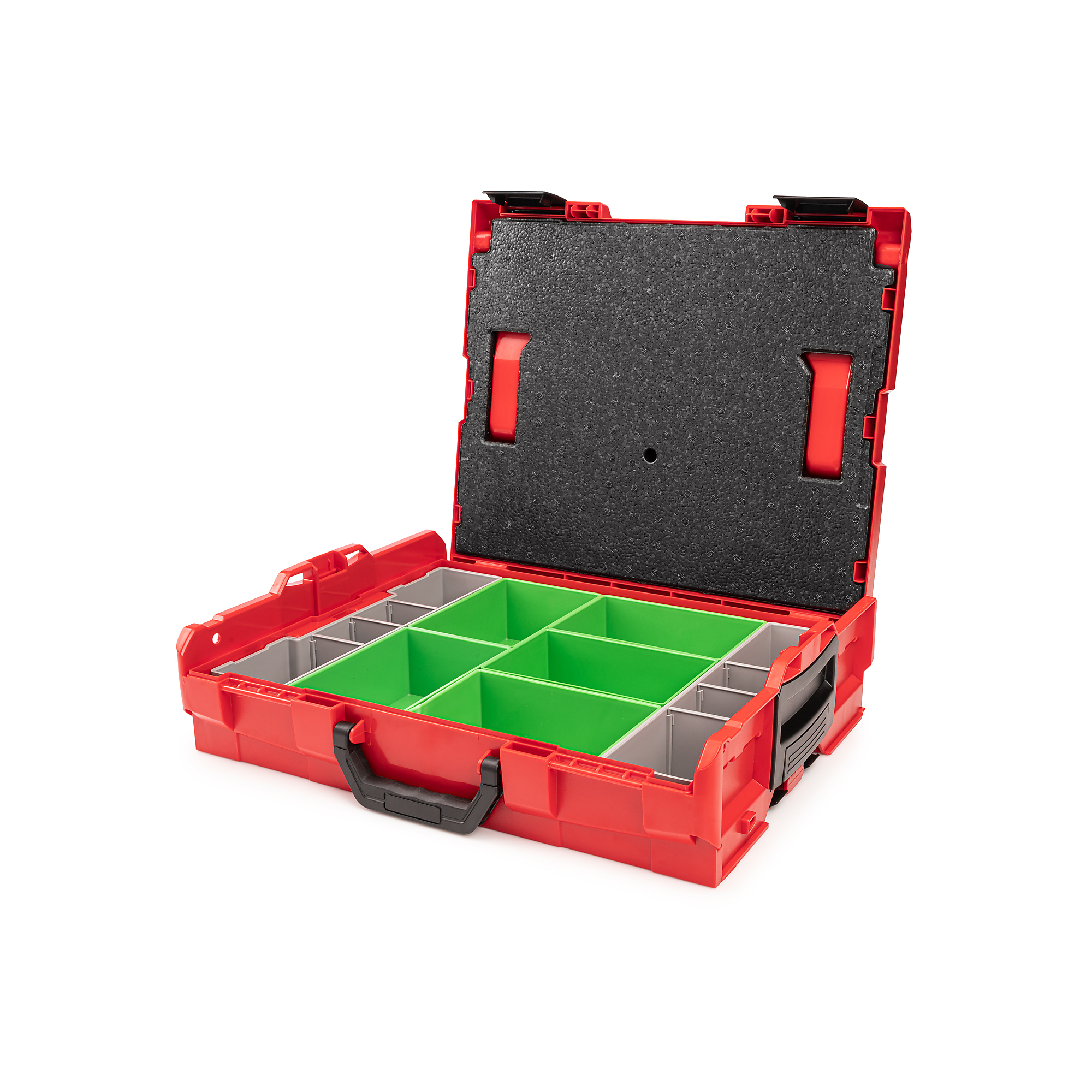 TEKTON Shallow Stacking Tool Box (L-BOXX 1) with 7-Piece Organizer Bin Set and Lid Insert | OLB91009